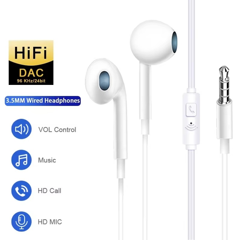Audiophile Headphone Wired - Écouteurs universels avec prise jack 3,5