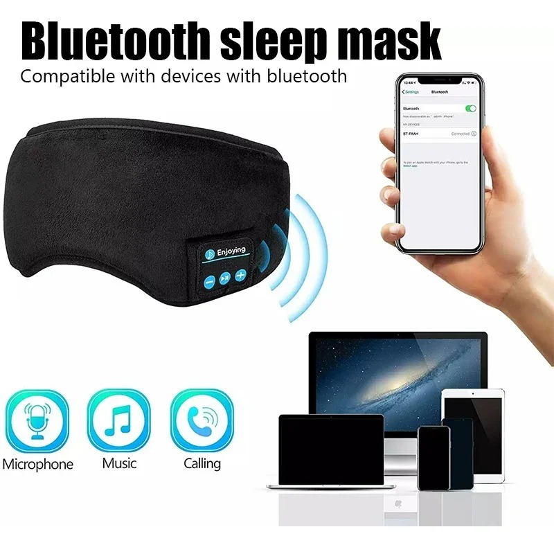 Masque pour les yeux 3D avec é - Bluetooth Headset On Ear avis et prix