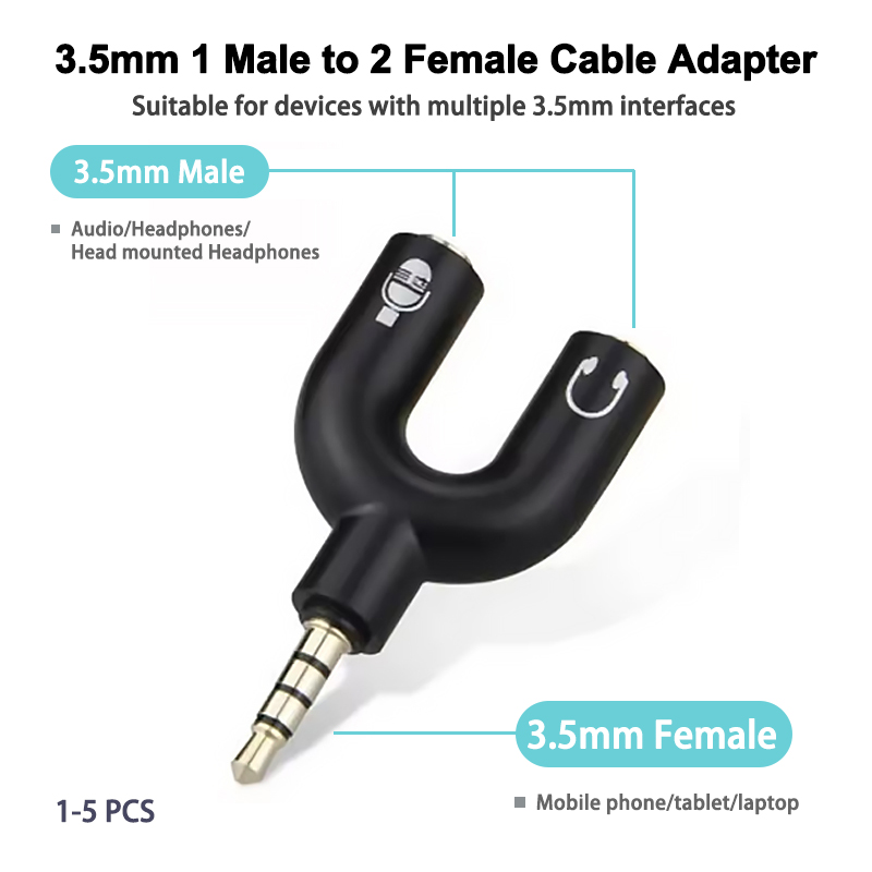 Adaptateur de microphone sépar - Earphone Splitter Jack avis et prix